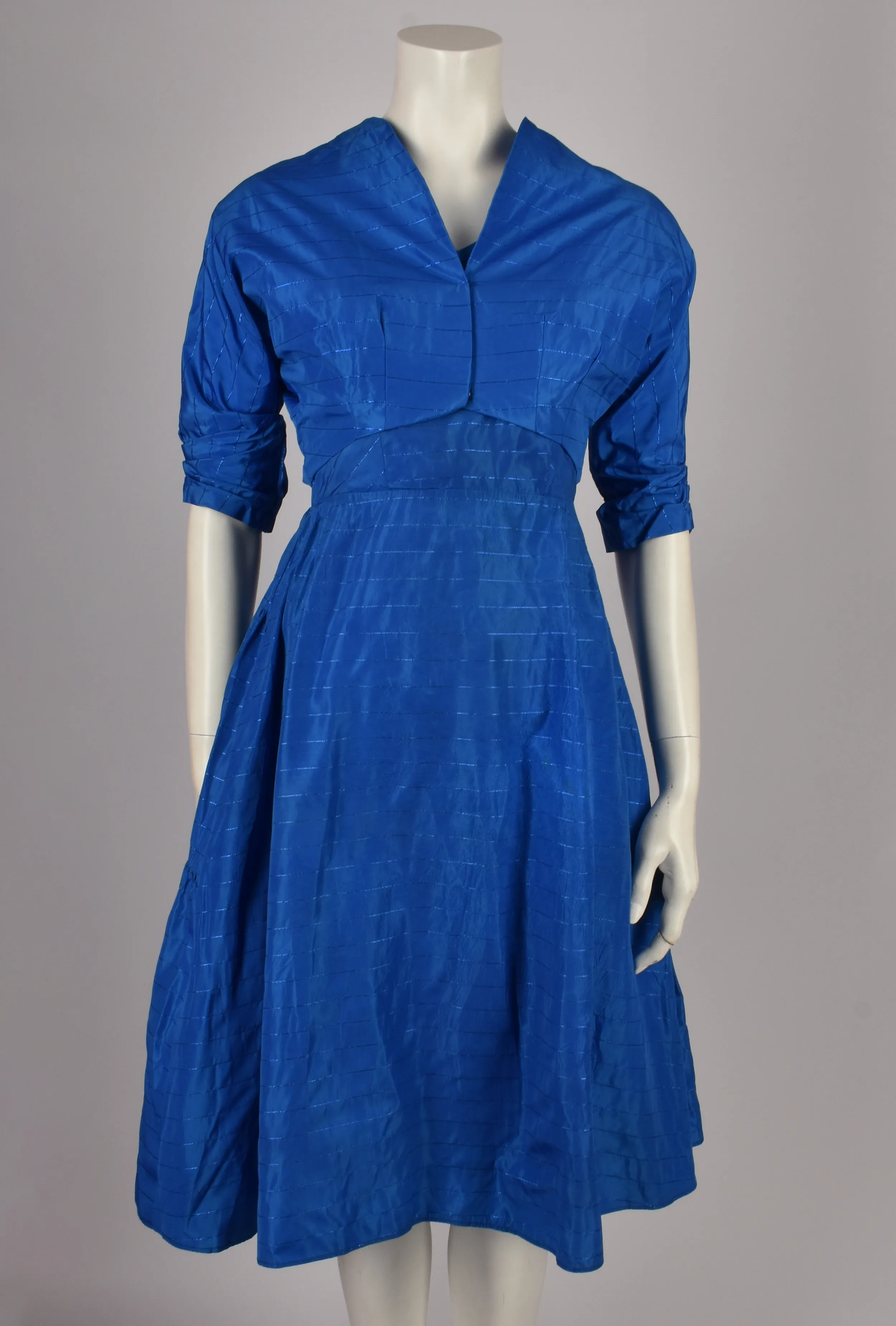 1950s BLUE DRESS AND BOLERO