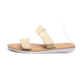 A New Day Flat Sandals Jute Beige Colour For Women