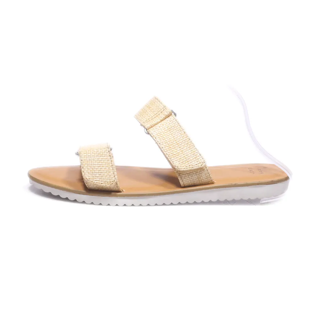 A New Day Flat Sandals Jute Beige Colour For Women