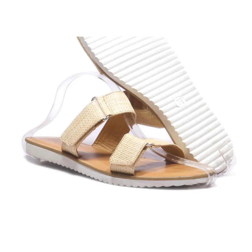 A New Day Flat Sandals Jute Beige Colour For Women