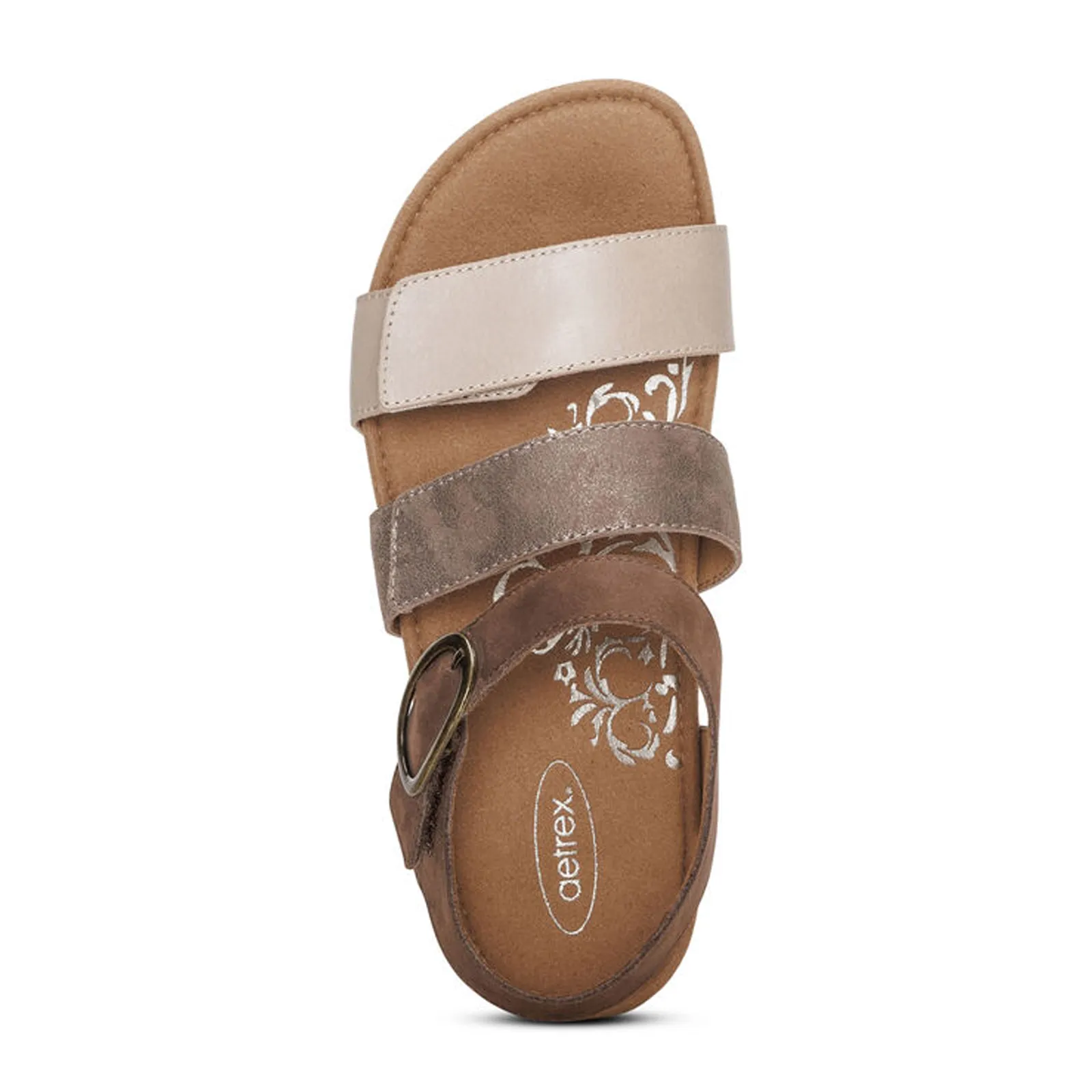 Aetrex Lilly Backstrap Sandal (Women) - Taupe