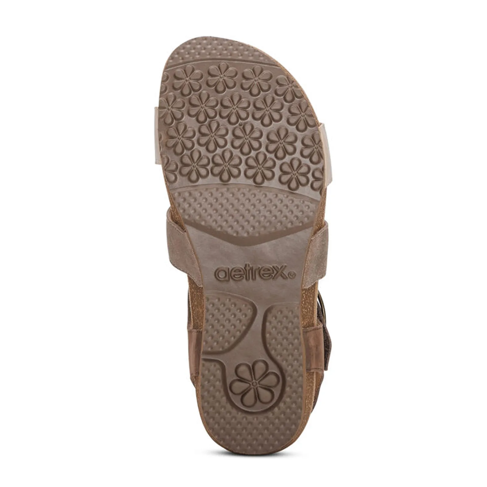 Aetrex Lilly Backstrap Sandal (Women) - Taupe