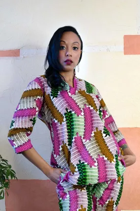 AFESAH AFRICAN PRINT WOMEN'S TOP