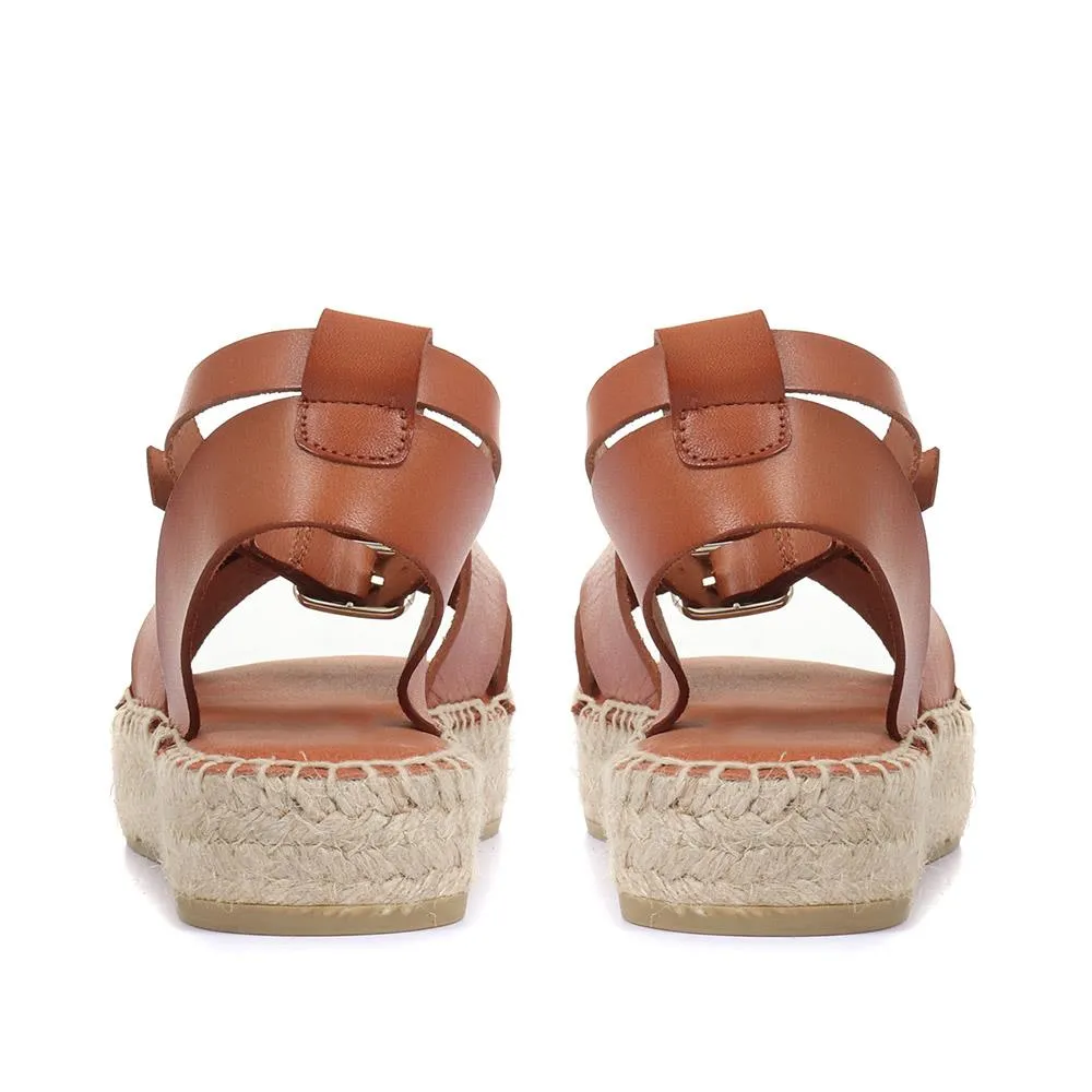 Agnes Leather Flatform Sandals - AGNES / 320 144