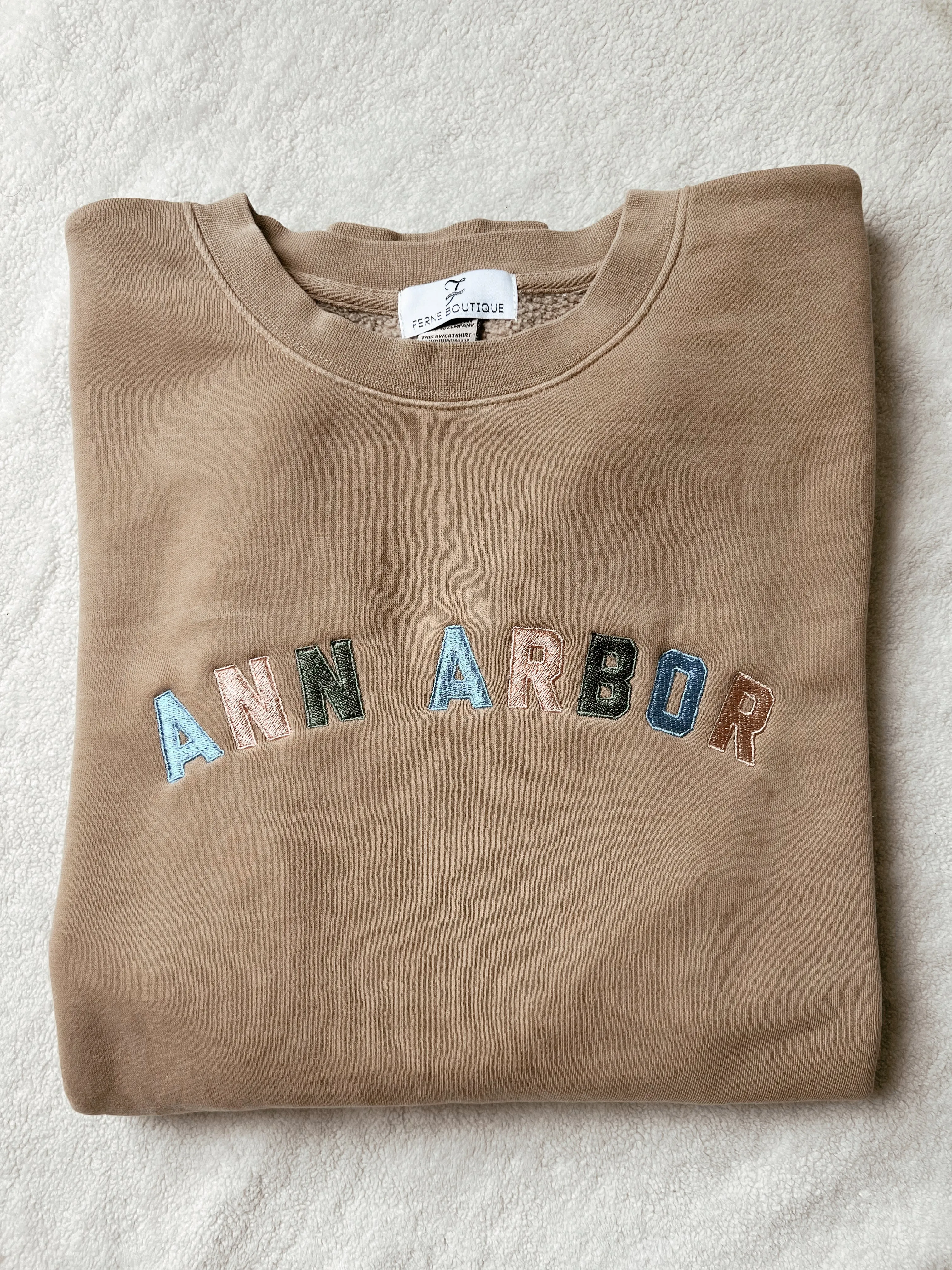 Ann Arbor Embroidered Crewneck