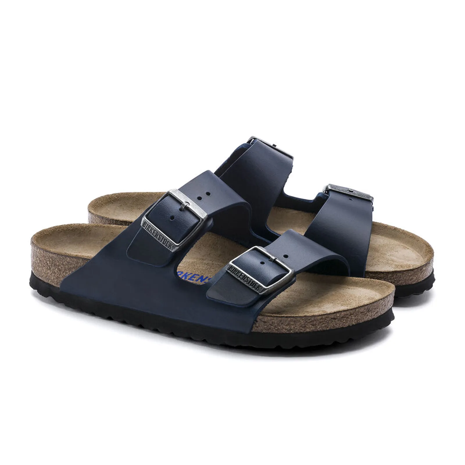 Birkenstock Arizona Soft Footbed Narrow Slide Sandal (Women) - Blue Oiled Leather