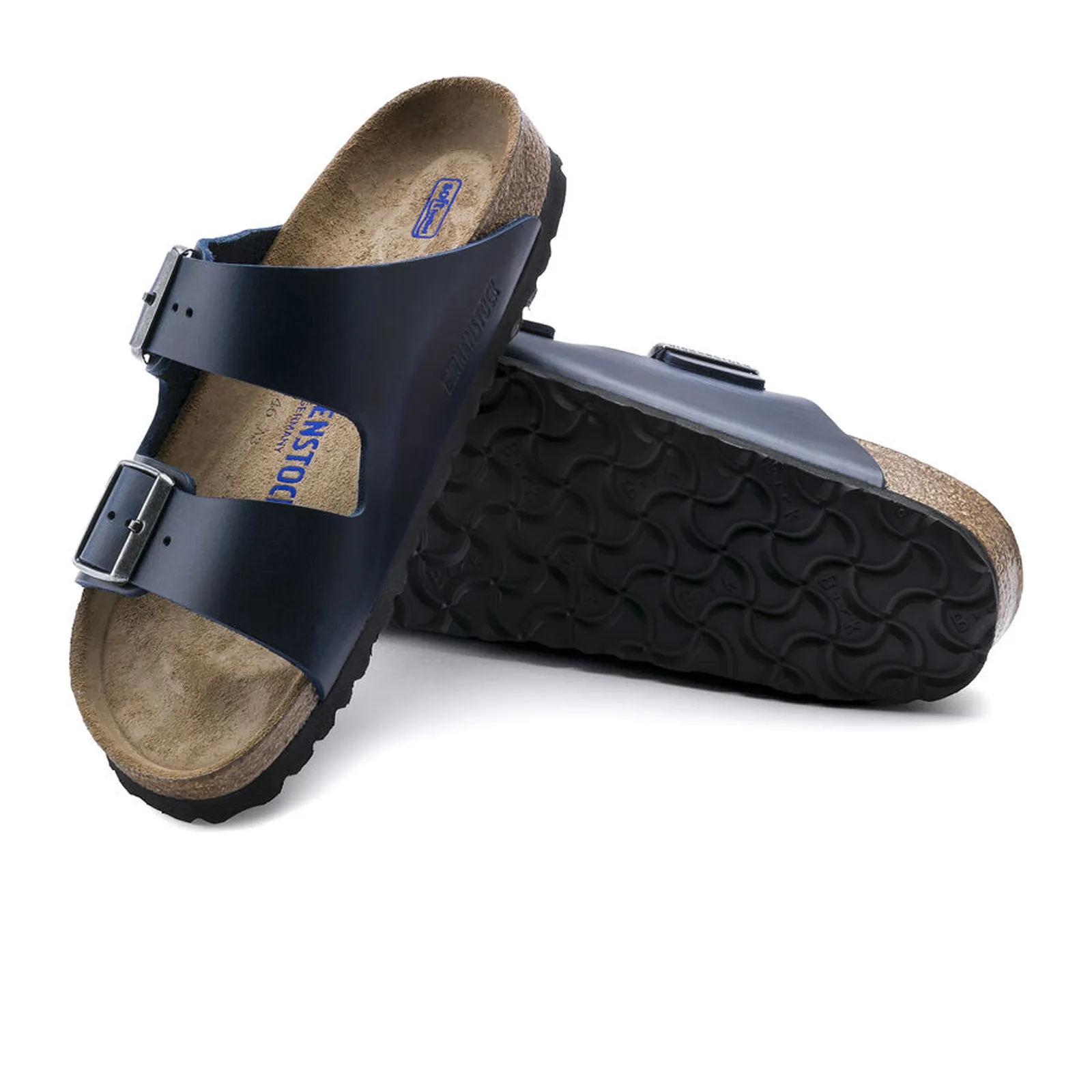 Birkenstock Arizona Soft Footbed Narrow Slide Sandal (Women) - Blue Oiled Leather