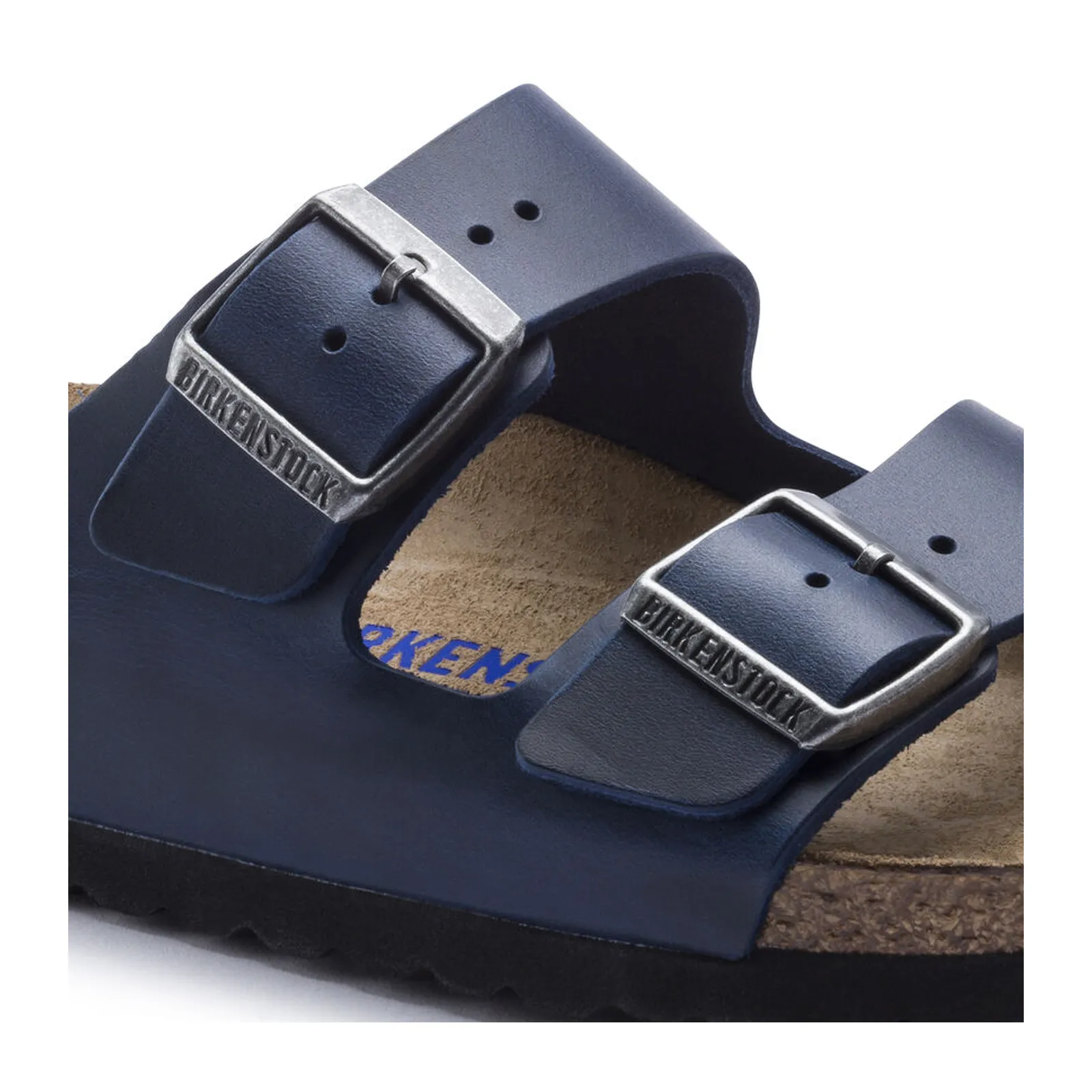 Birkenstock Arizona Soft Footbed Narrow Slide Sandal (Women) - Blue Oiled Leather