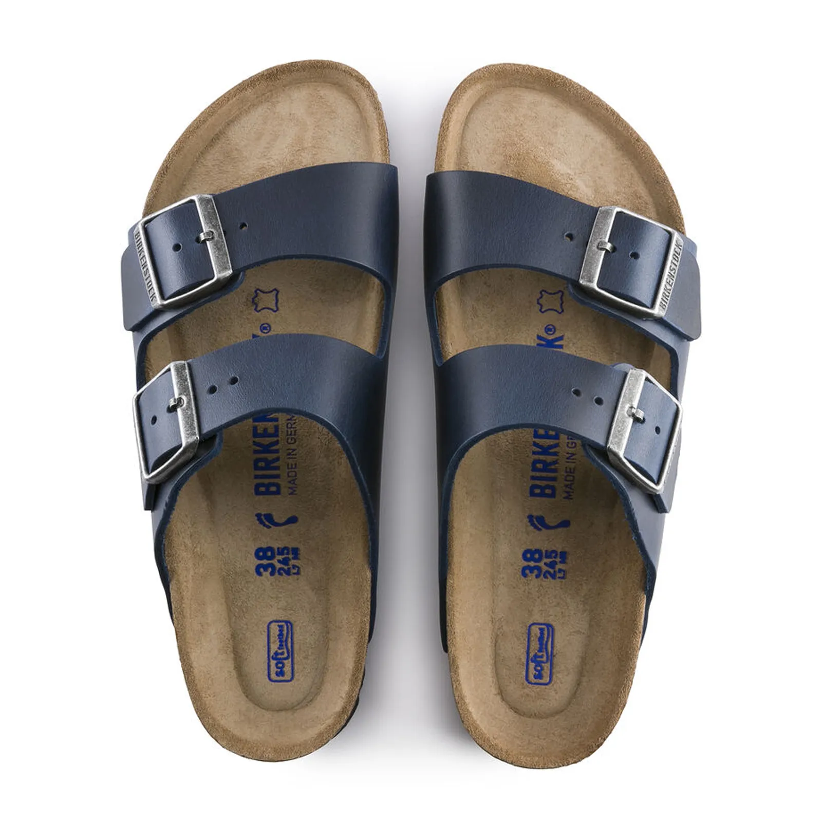 Birkenstock Arizona Soft Footbed Narrow Slide Sandal (Women) - Blue Oiled Leather