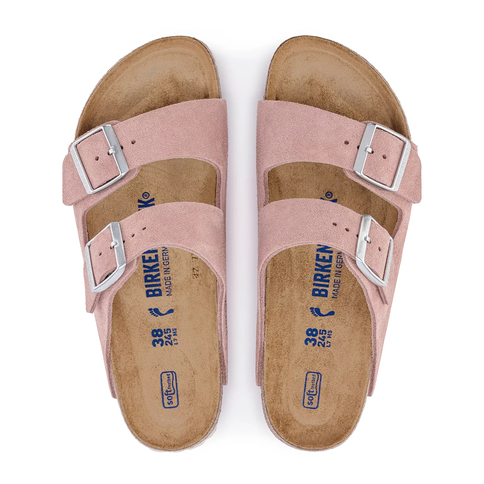 Birkenstock Arizona Soft Footbed Narrow Slide Sandal (Women) - Pink Clay Suede