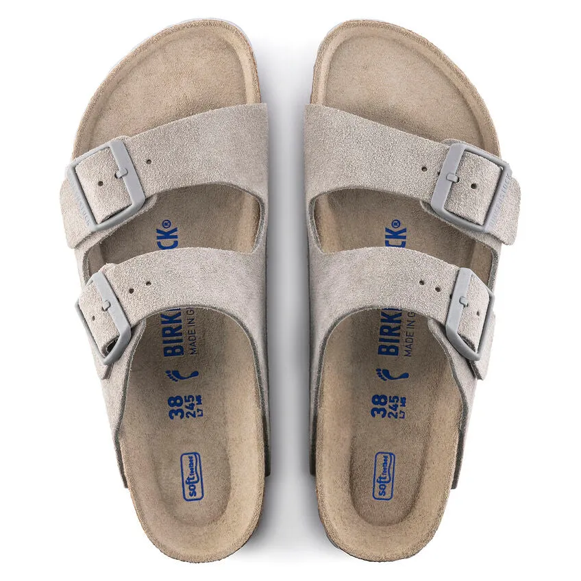 BIRKENSTOCK ARIZONA SOFT FOOTBED - STONE COIN SUEDE