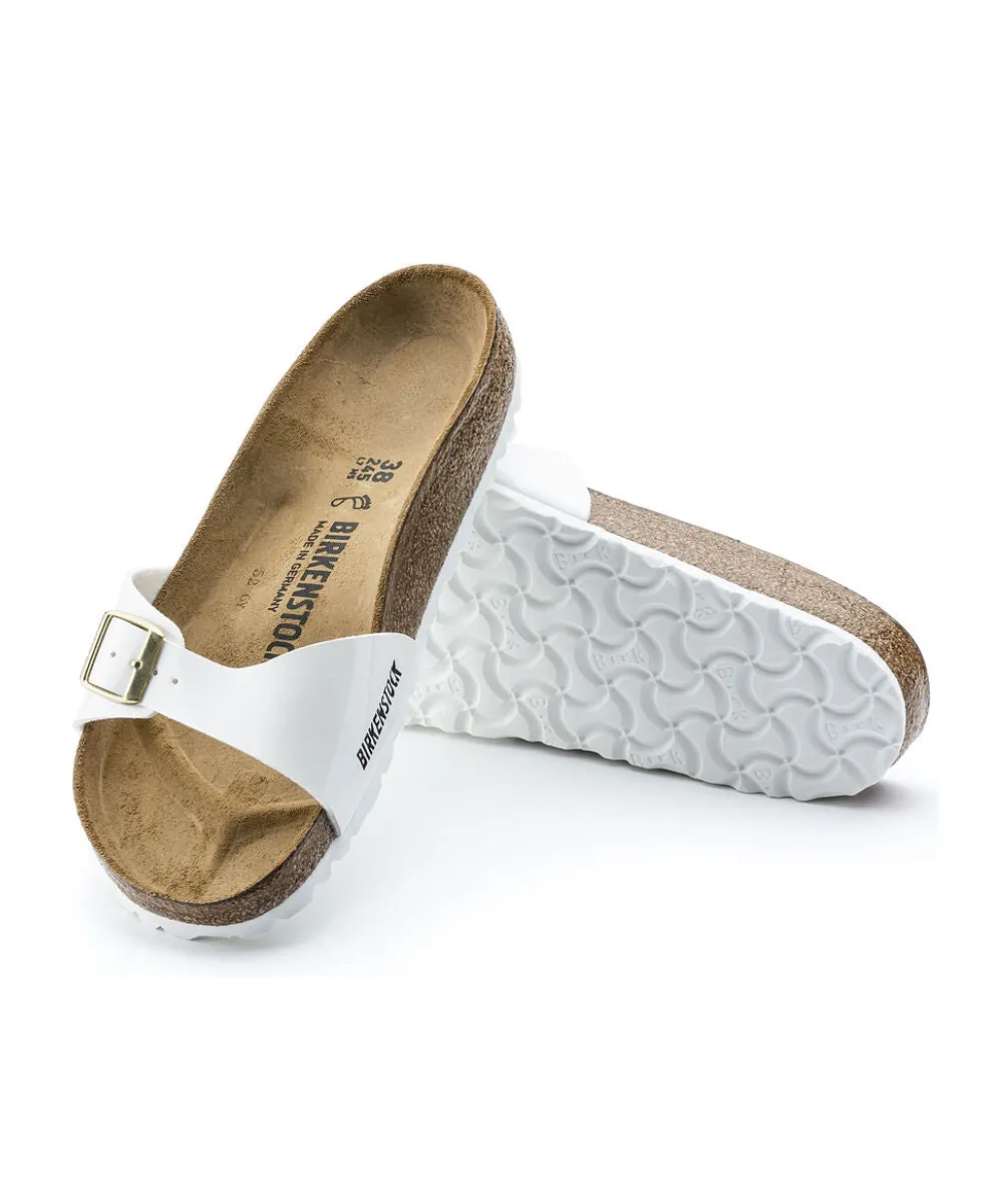 BIRKENSTOCK MADRID NARROW FIT IN WHITE PATENT