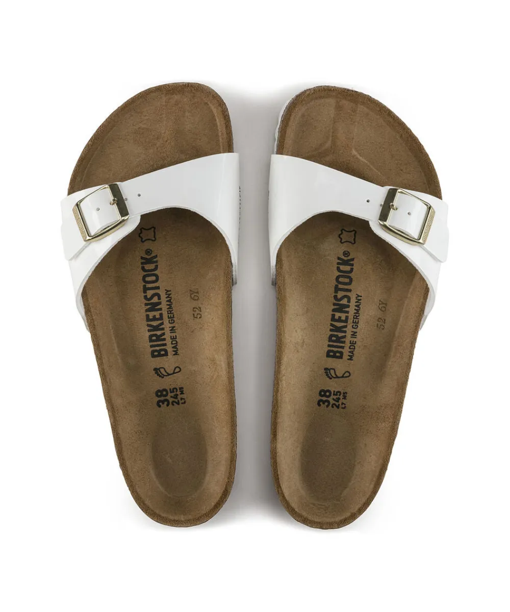 BIRKENSTOCK MADRID NARROW FIT IN WHITE PATENT