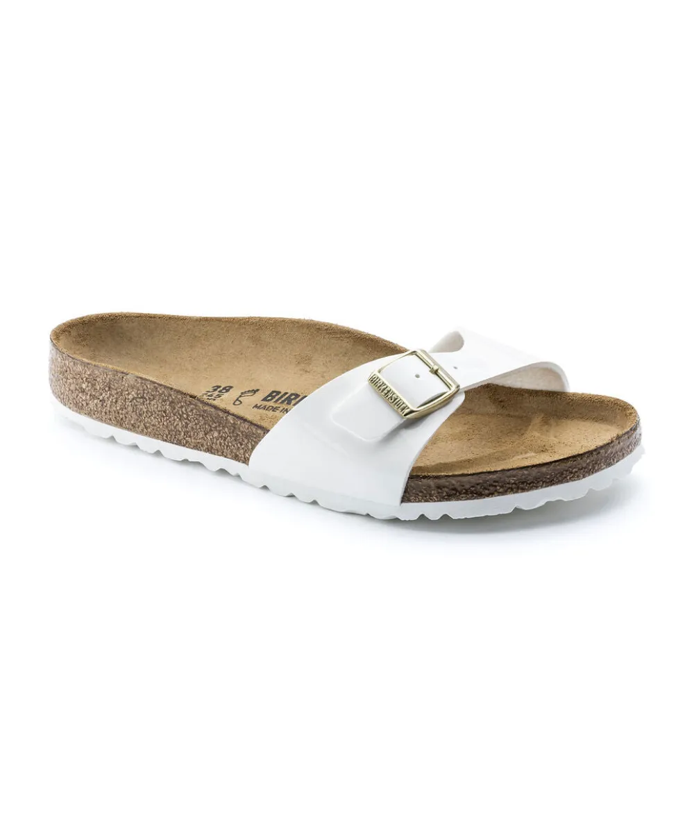 BIRKENSTOCK MADRID NARROW FIT IN WHITE PATENT