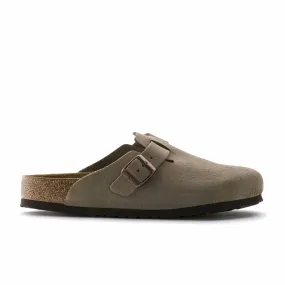 Birkenstock Unisex Boston Soft Footbed Suede Leather - Regular (Taupe)