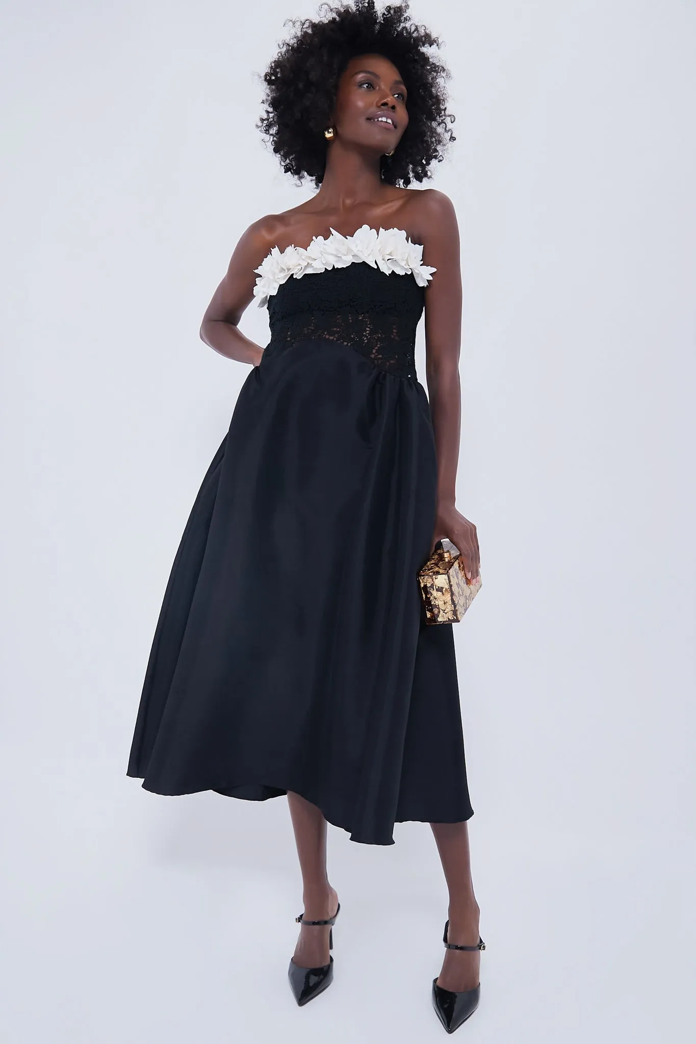 Black Nelida Midi Dress