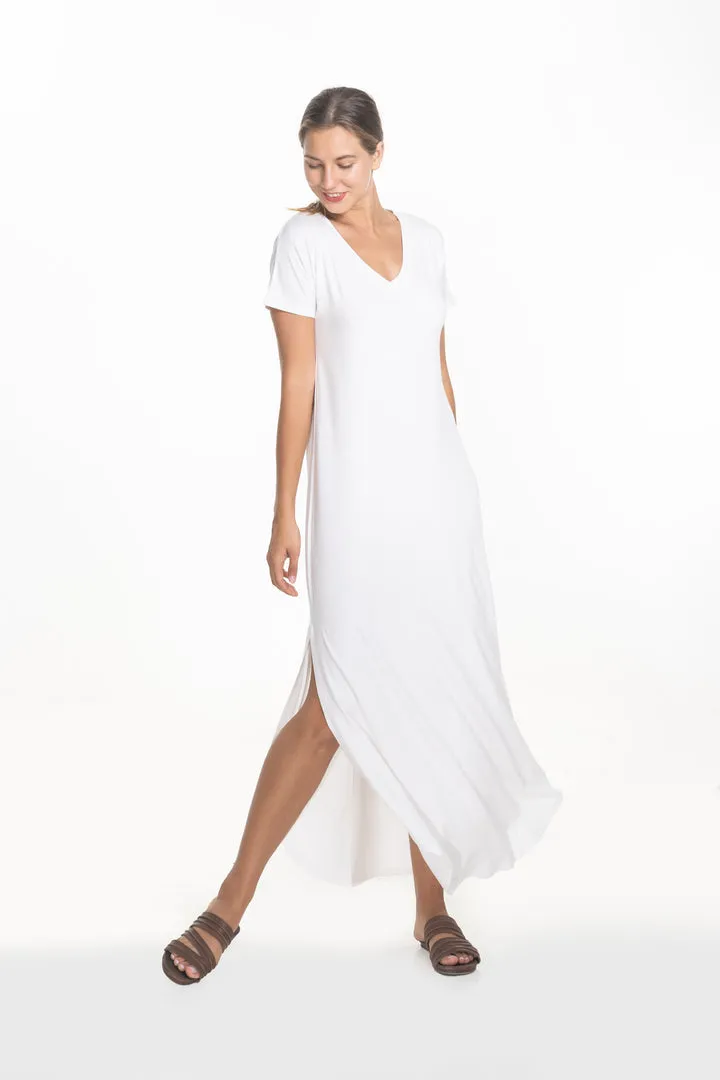 Campbell V-Neck Bamboo Maxi Dress