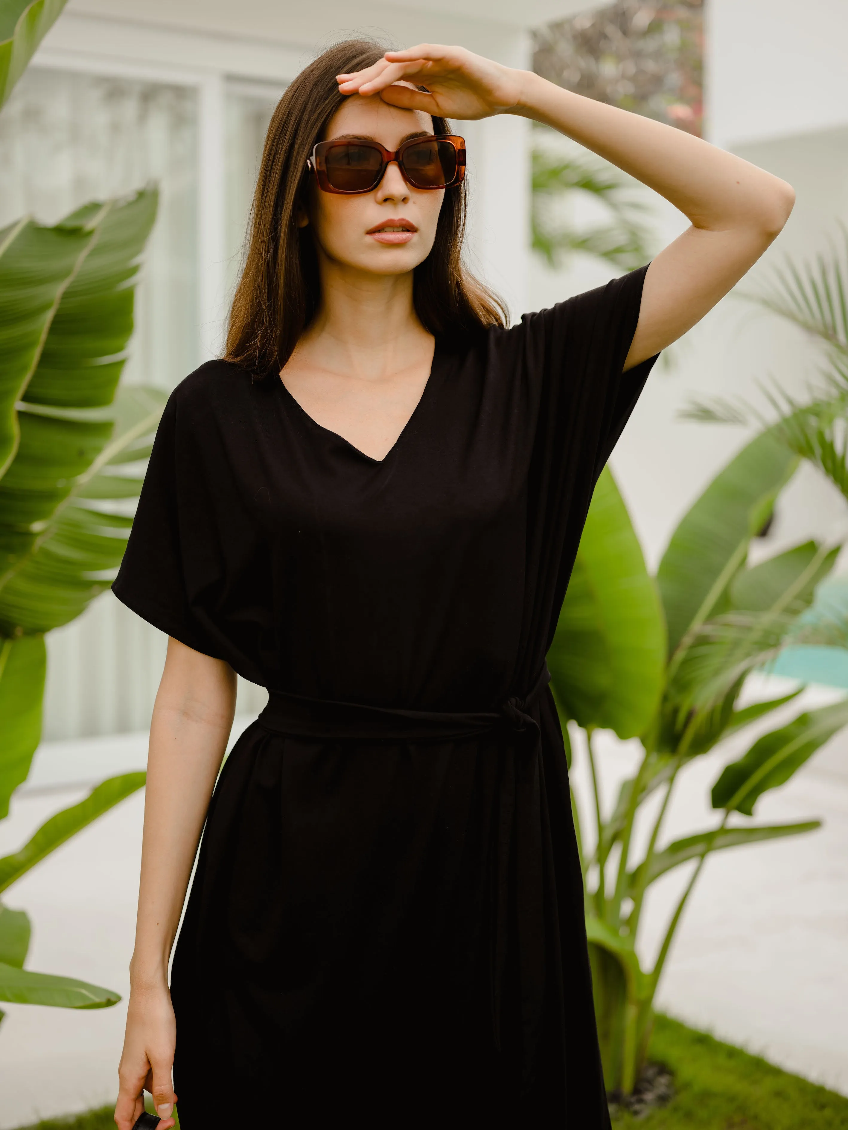 Cara Bamboo Kaftan Dress w/ Pockets