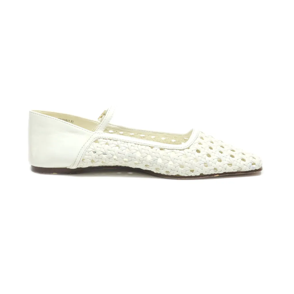 Charles & Keith Ballerinas Leather White Colour For Women