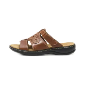 Clarks Platform Sandals Leather Brown Colour For Women