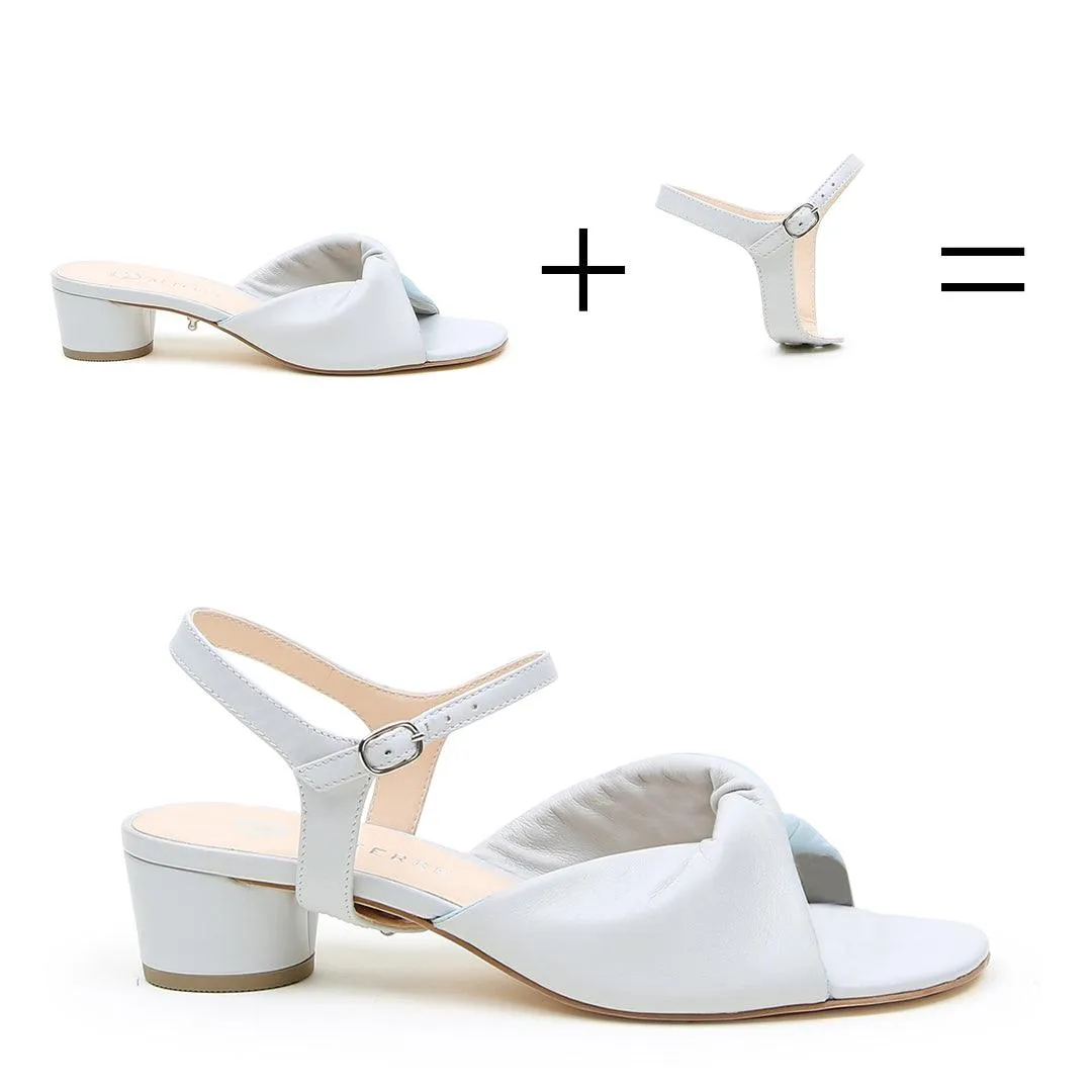 Cloud Grey Lo Twist Sandal   Jackie Strap