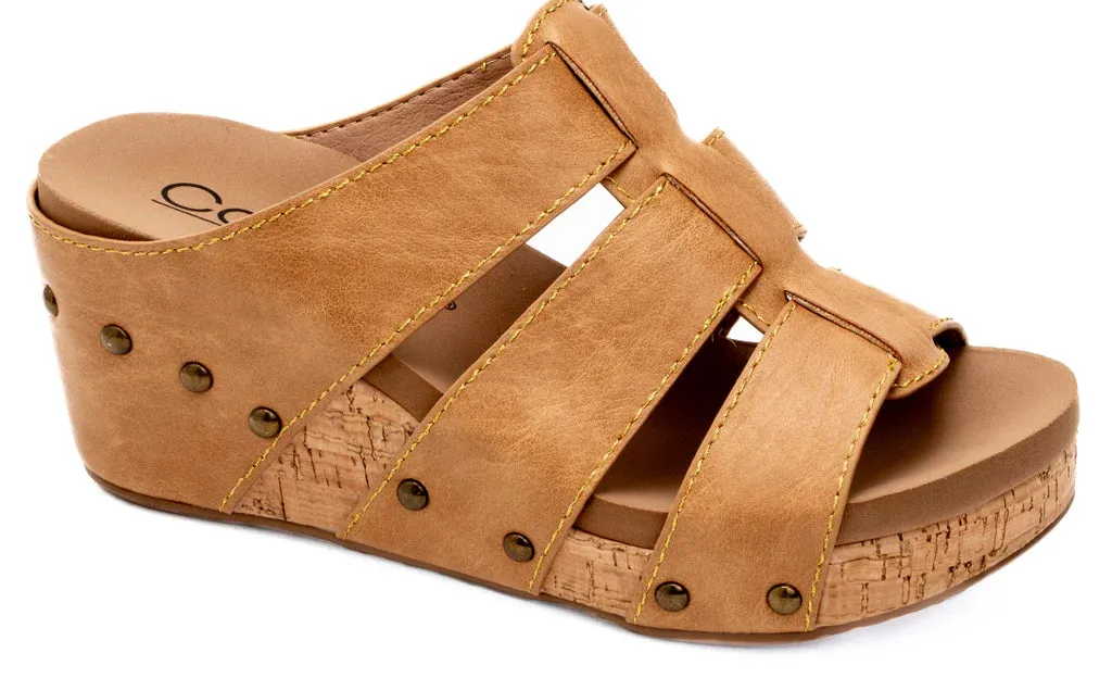 Corkys Women's Catch Of The Day Wedge Sandal - Caramel 41-0353