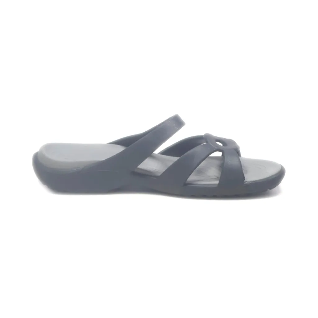 Crocs Brooklyn Flat Sandals Rubber Black Colour For Women