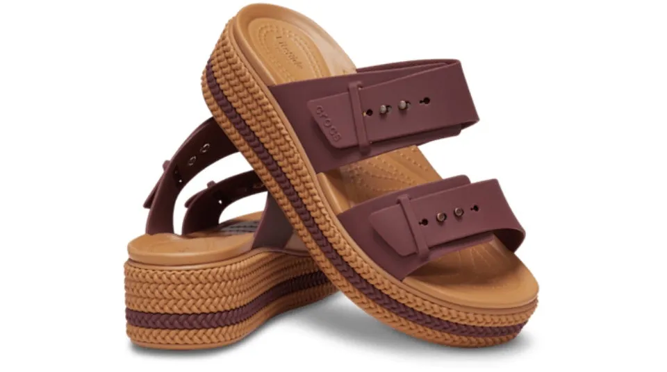 Crocs Brooklyn Woven Buckle Dark Clay