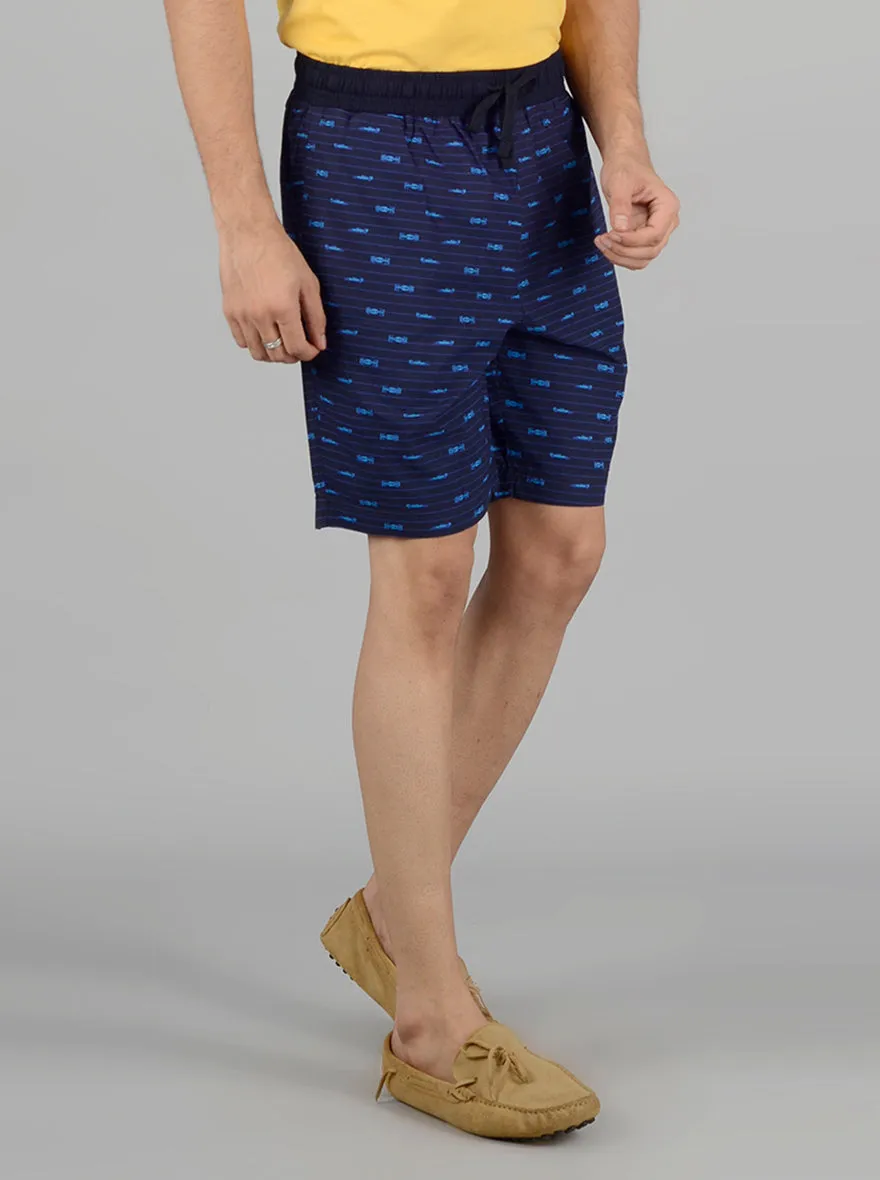 Dark Blue Solid Regular Fit Boxer Shorts | JadeBlue