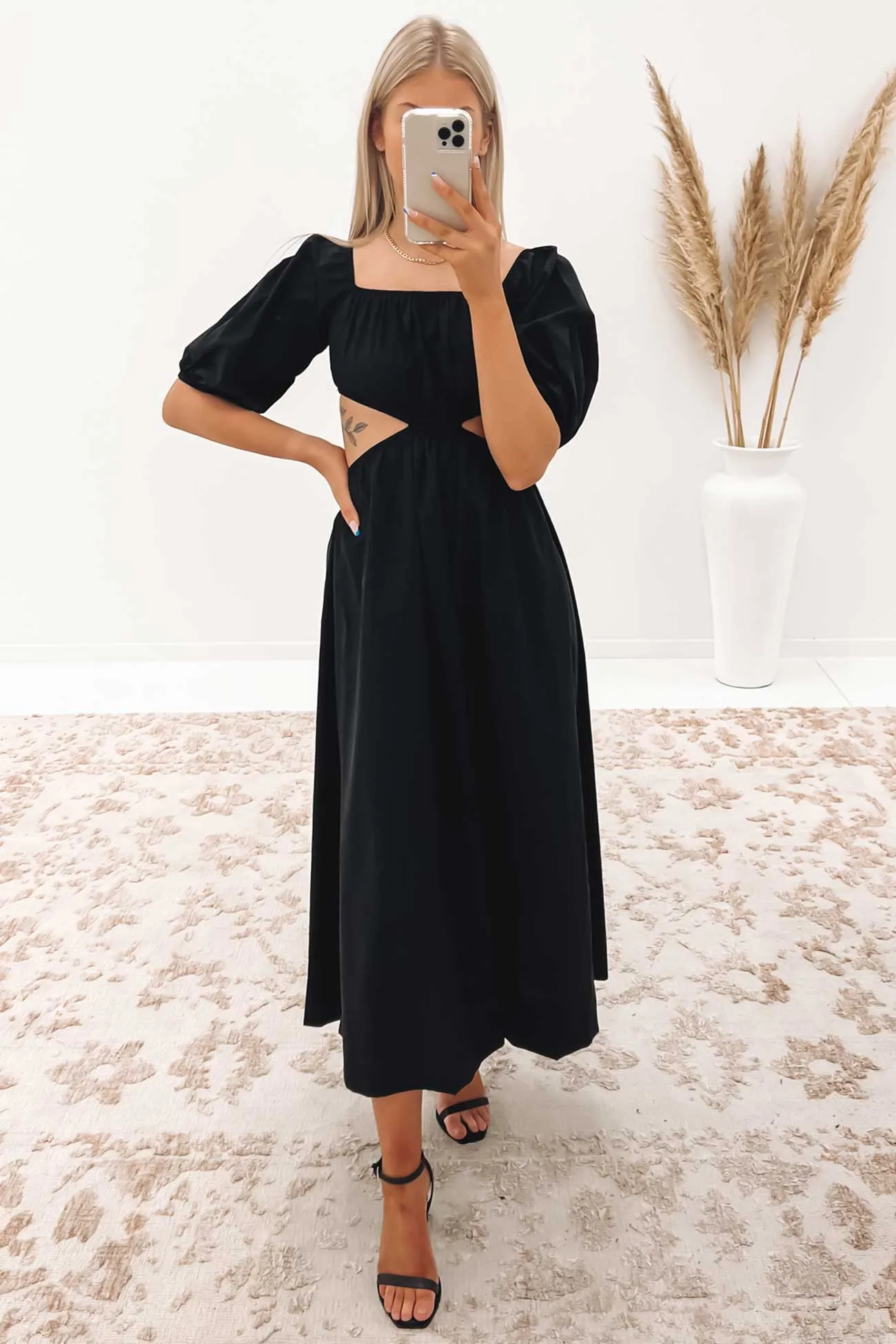 Davina Midi Dress Black