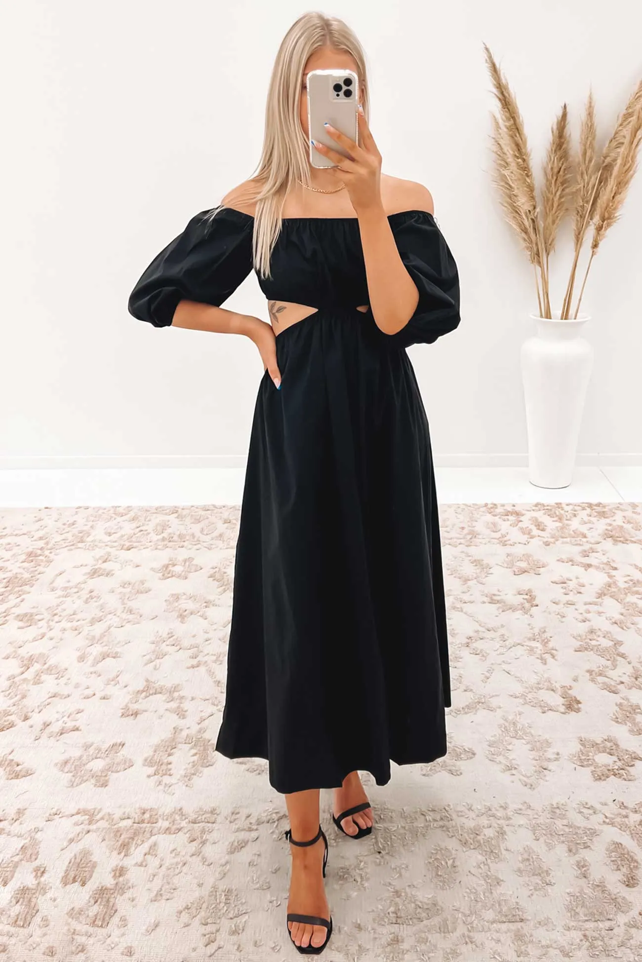 Davina Midi Dress Black