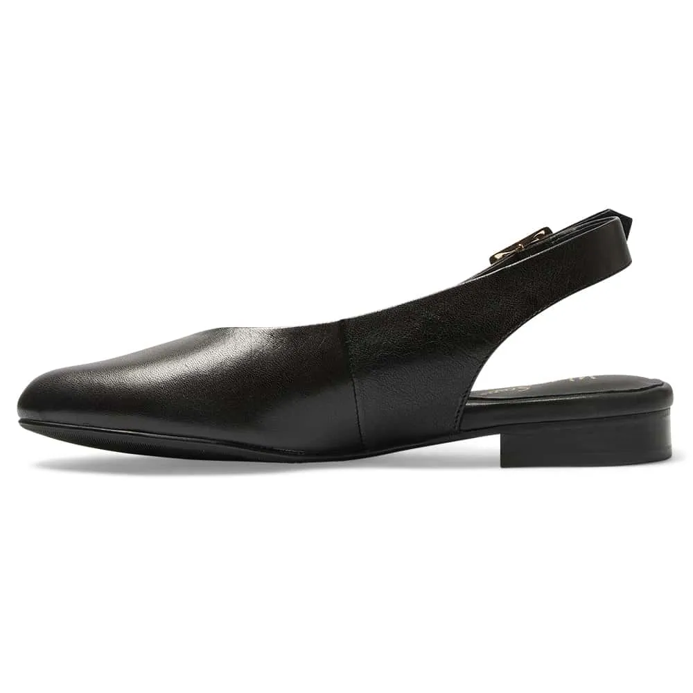 Delta Flat in Black Leather