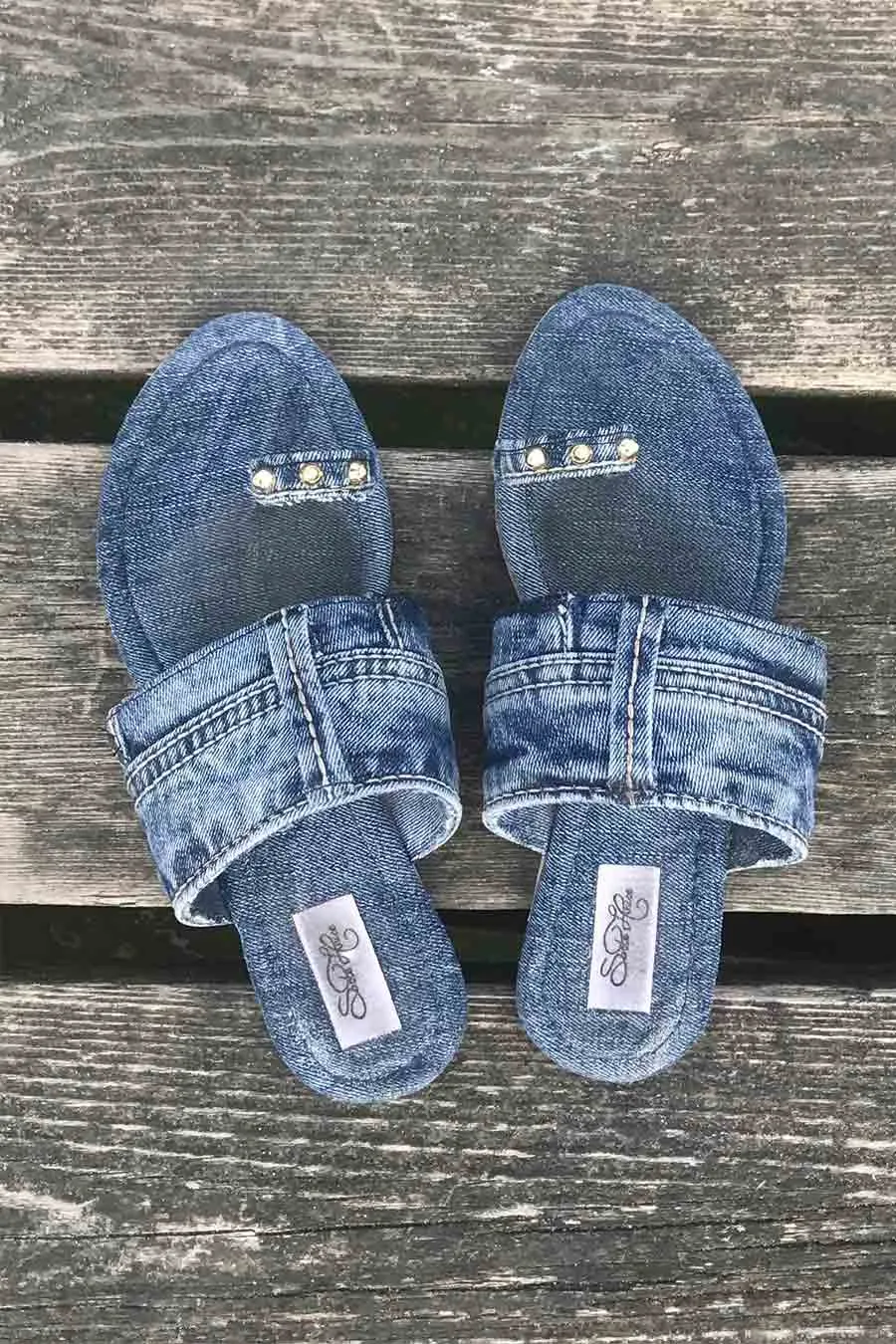 Denim Kolhapuri Flats