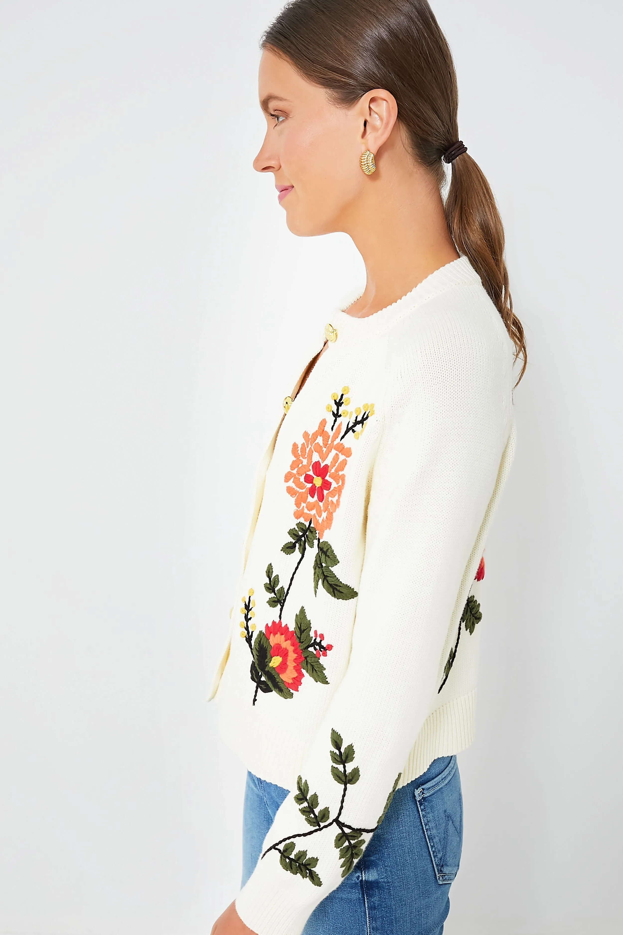 Embroidered Quincy Cardigan