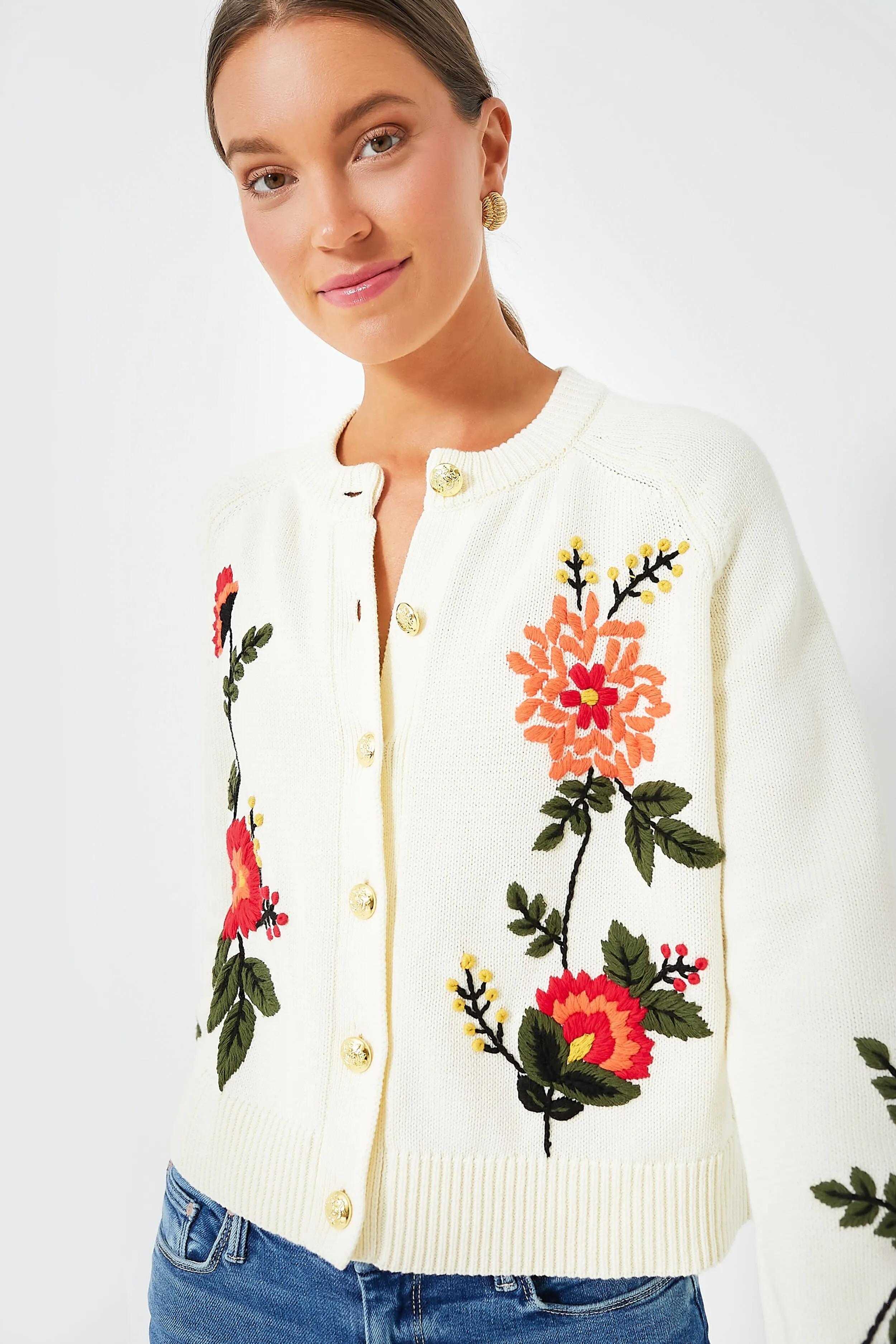 Embroidered Quincy Cardigan