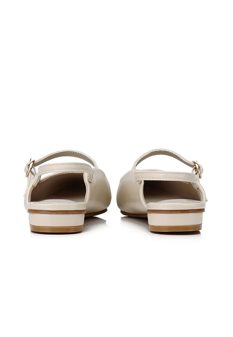 Eurig Pointed Toe Flats & Ballerina (Beige)