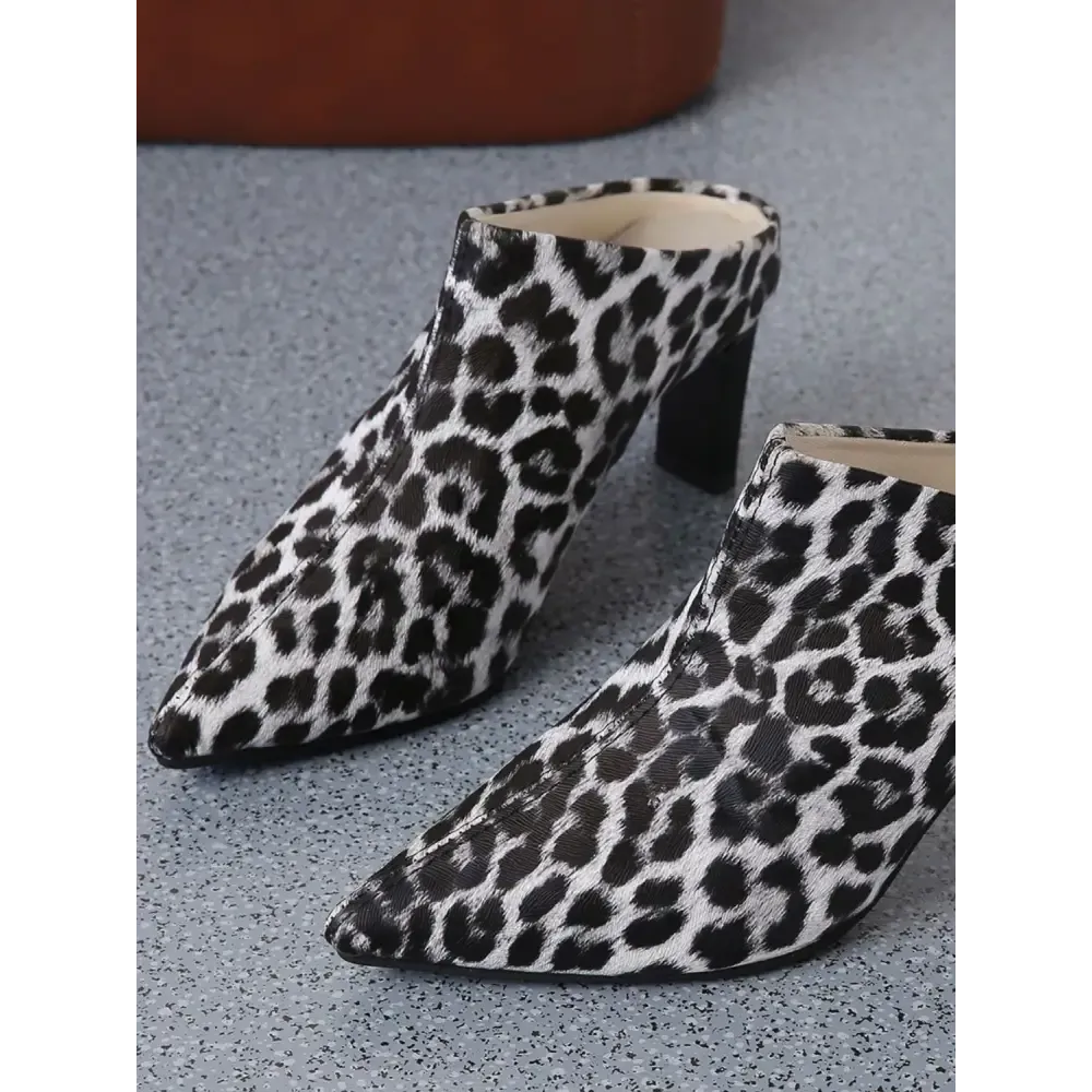 Exquisite PU Leather Leopard Pumps Redefining Luxury Fashion for Women