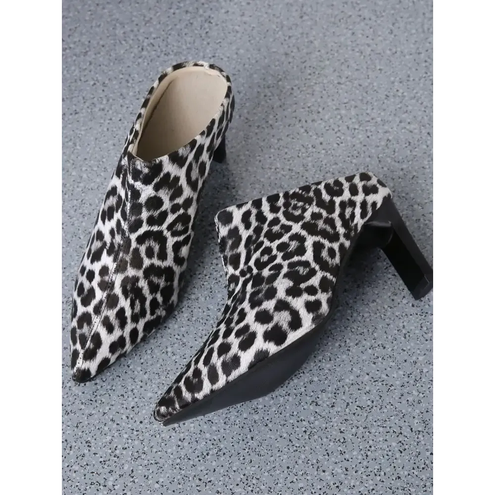 Exquisite PU Leather Leopard Pumps Redefining Luxury Fashion for Women