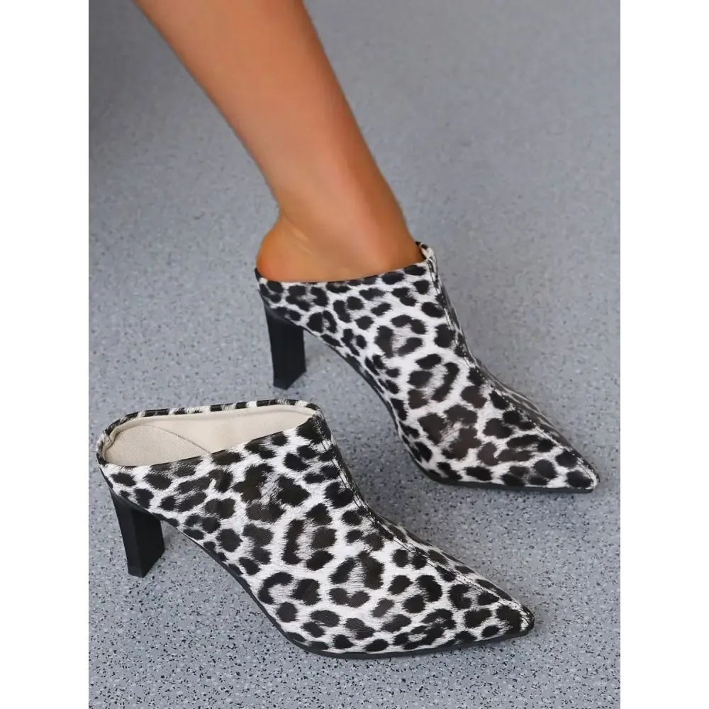 Exquisite PU Leather Leopard Pumps Redefining Luxury Fashion for Women