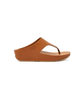 FitFlop Shuv Leather Toe Post Sandals Brown