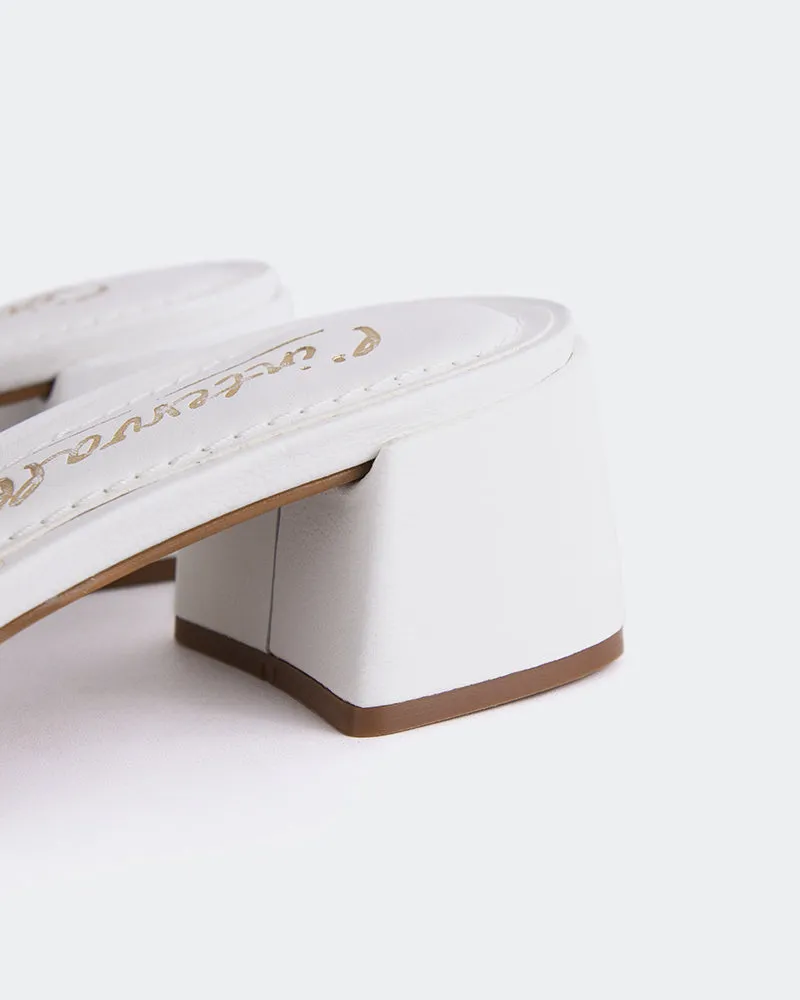 Fortunata White Leather