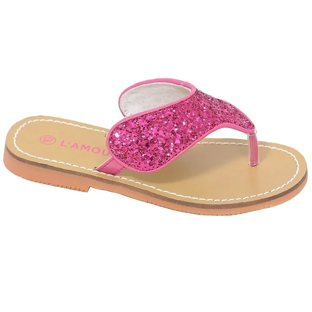 Fuchsia T Strap Flip Flop Summer Spring Sandal Girl 11-4