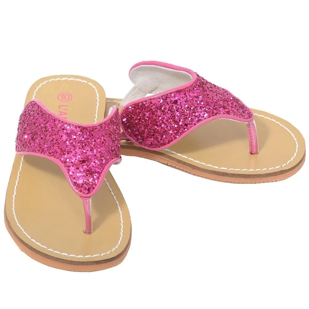 Fuchsia T Strap Flip Flop Summer Spring Sandal Girl 11-4