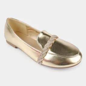 Girls Loafer 305-1L-Gold