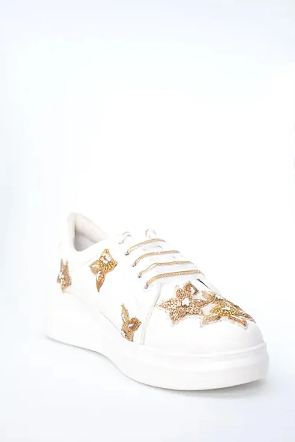 Golden Flowers Sneakers