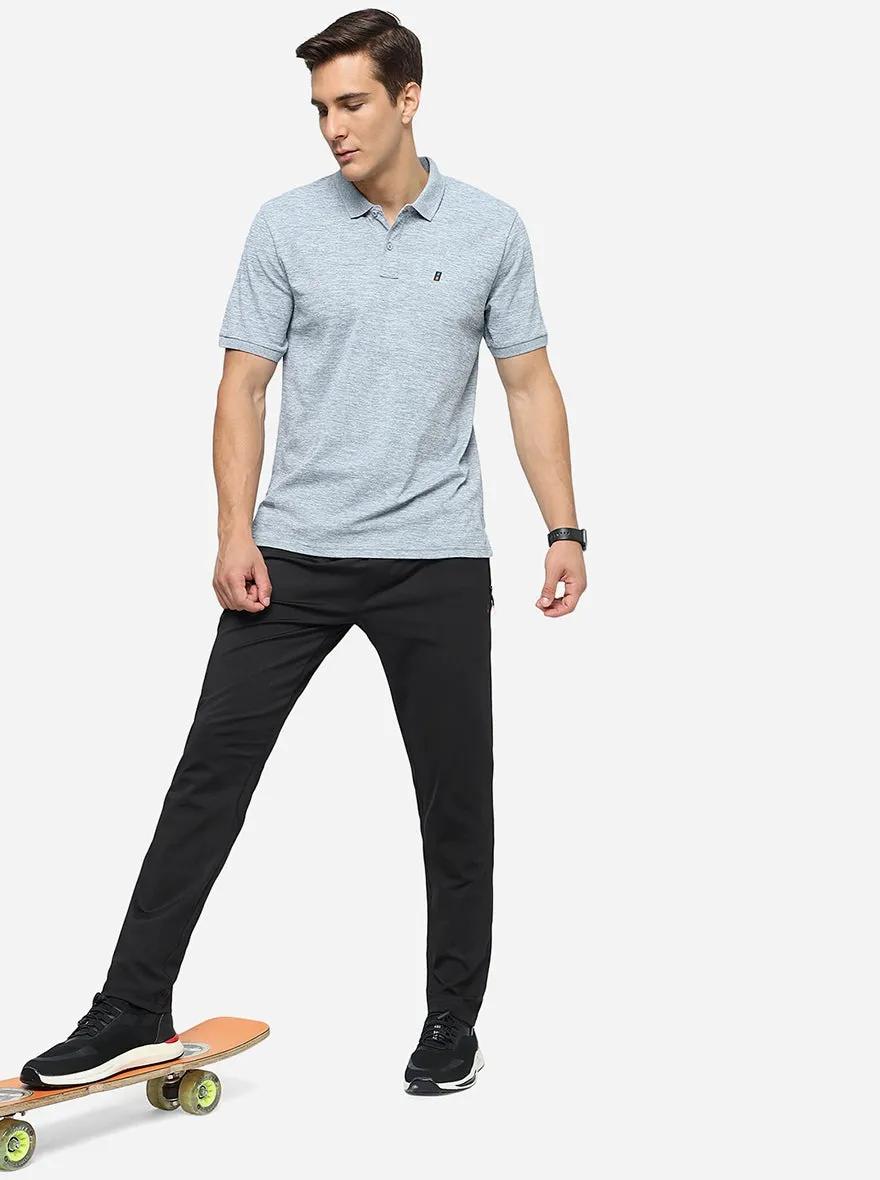 Grey Melange Solid Slim Fit T-Shirt | Jade Play