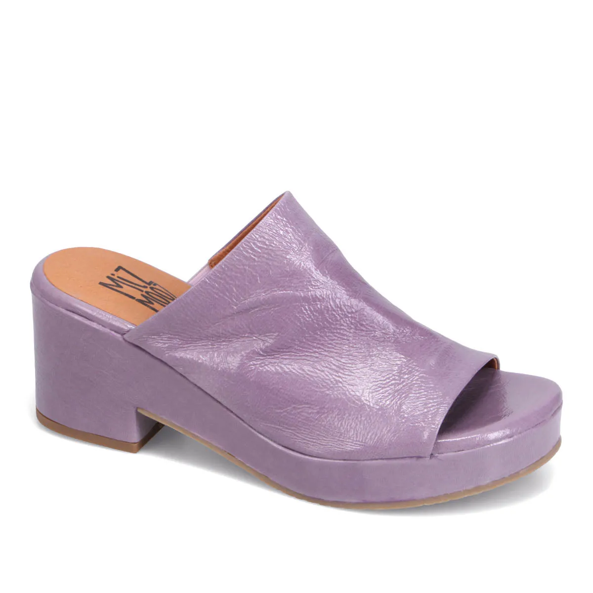 Gwen Patent Heeled Slide