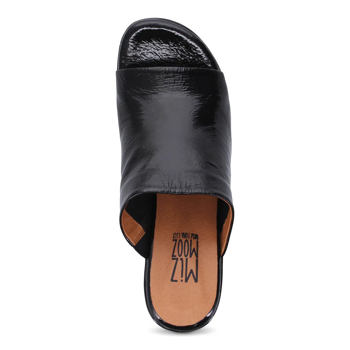 Gwen Patent Heeled Slide