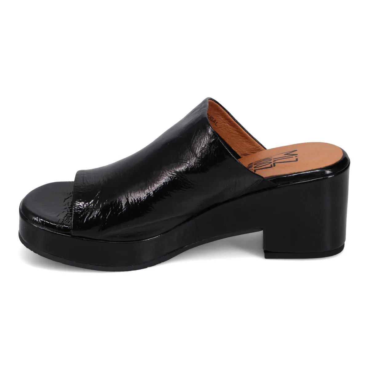 Gwen Patent Heeled Slide