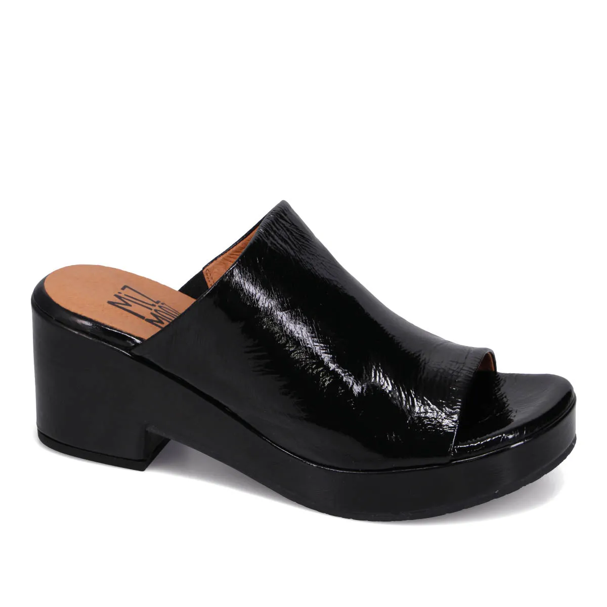 Gwen Patent Heeled Slide